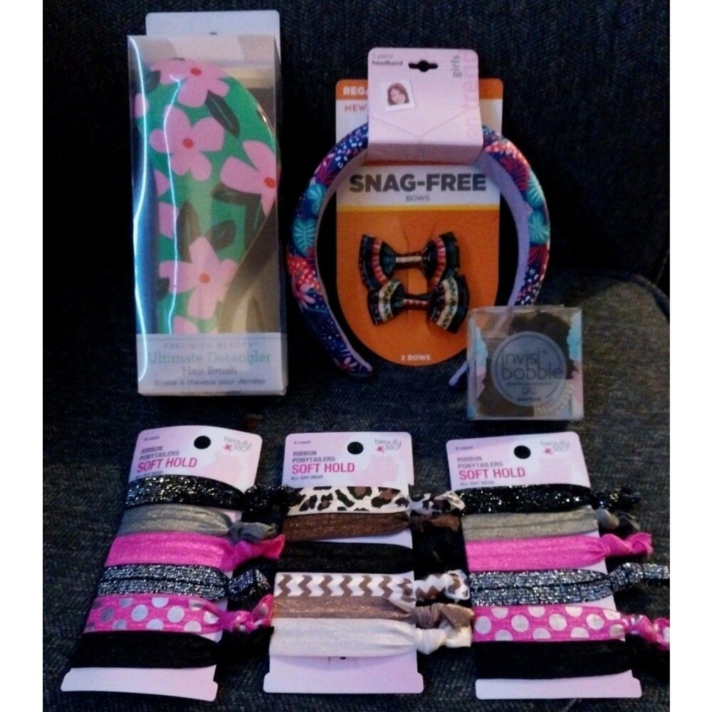 Multi-Pack Kids Hair Accessories Lot - Headbands, Hair Ties, Invisibobble - New